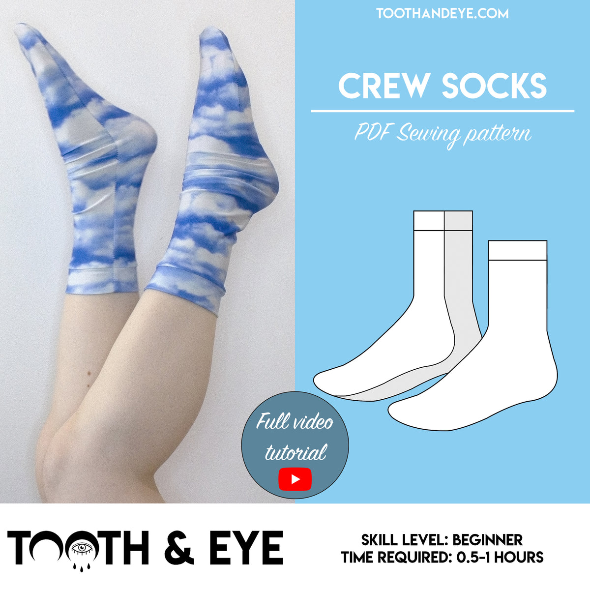 Crew Socks – Tooth and Eye crew-socks-tooth-and-eye