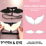 Angel & Demon Wings for Pet Harnesses - Free Stencil