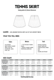 Tennis and Knife Pleat Skirt Sewing Pattern US00-22/UK2-26