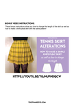 Tennis and Knife Pleat Skirt Sewing Pattern US00-22/UK2-26