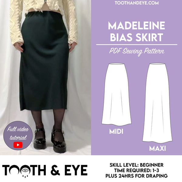 Linen Skirt Bias Cut Skirt Diy Madeleine Bias Skirt Sewing Pattern
