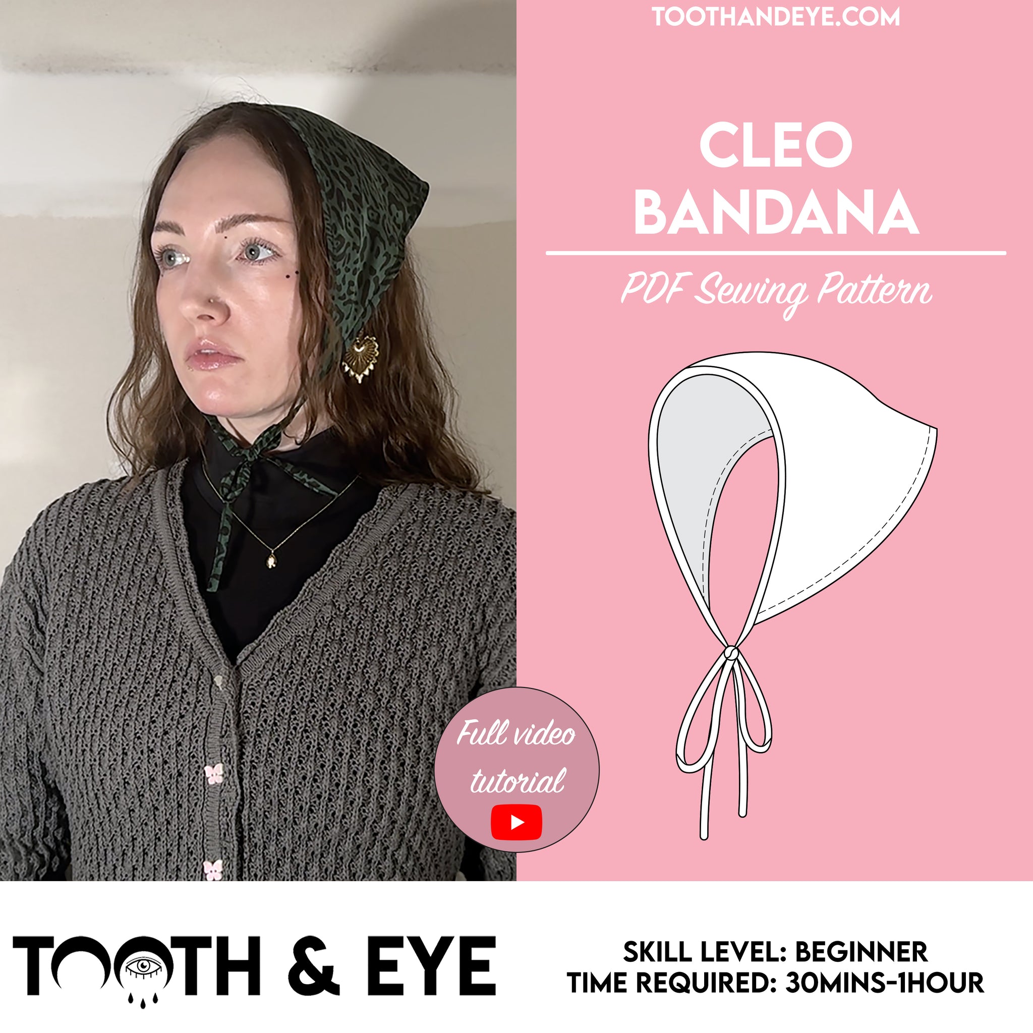 Cleo Bandana - Free Sewing Pattern – Tooth and Eye