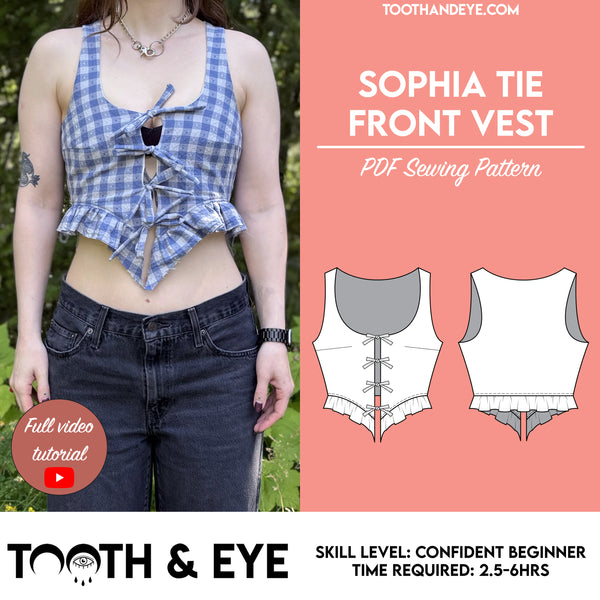 Sophia Vest Sewing Pattern US0-16/UK4-20