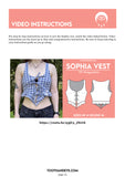 Sophia Vest Sewing Pattern US0-16/UK4-20