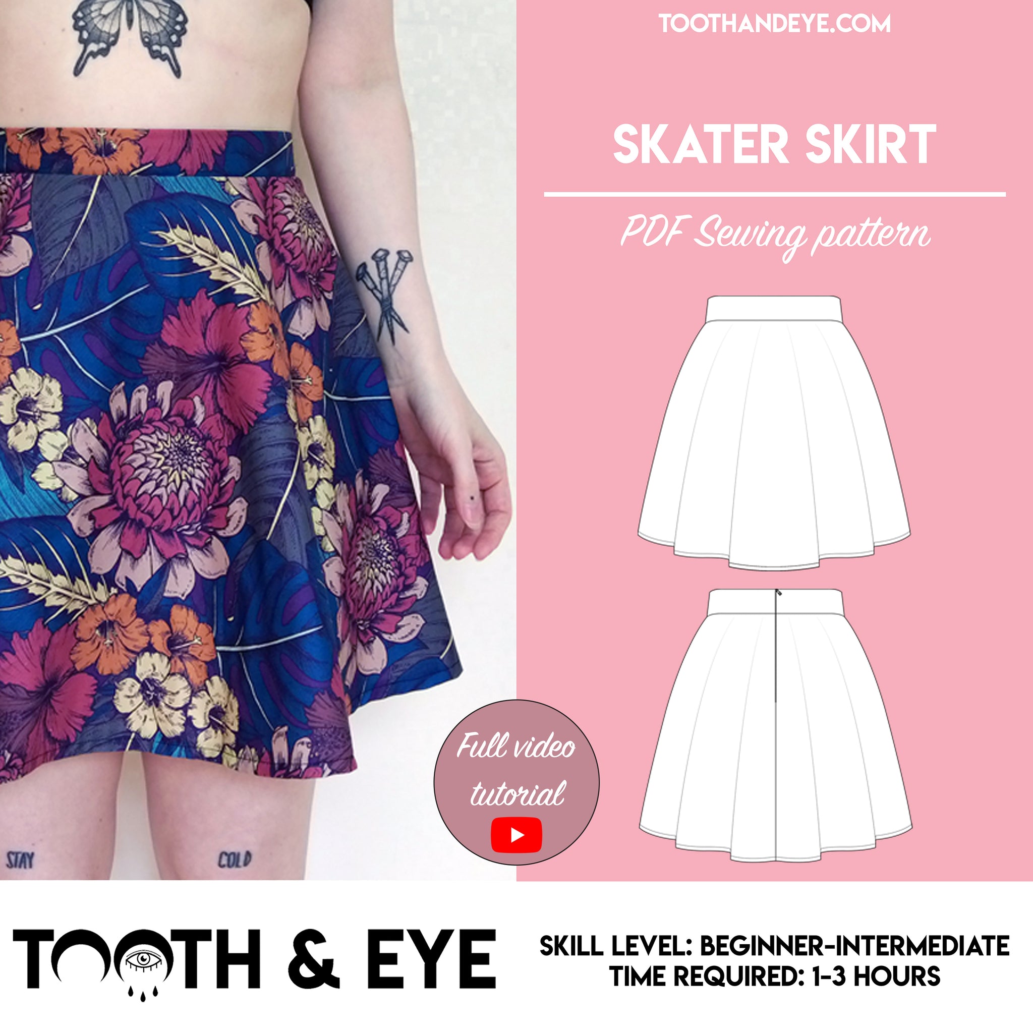 Skater Skirt Free Tooth and Eye