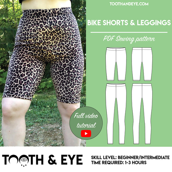 Bike Shorts and Leggings Sewing Pattern XS-5X – Tooth and Eye